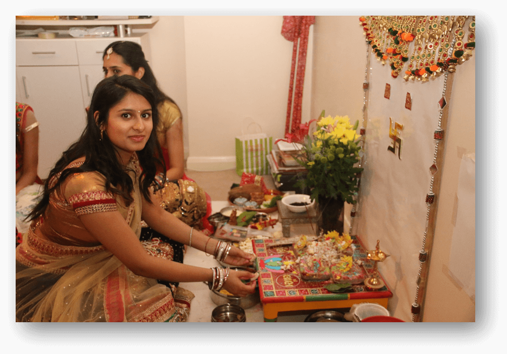 Fruits offering to Goddess Gauri