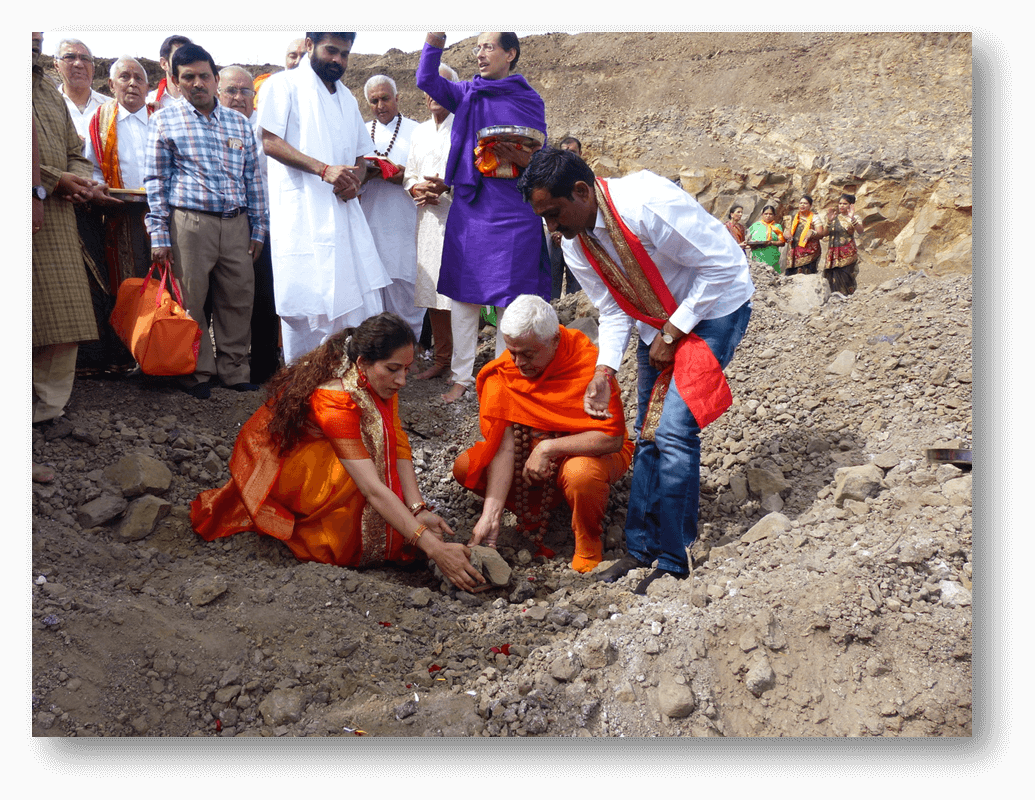 Ceremony of laying the foundation stone of the new Shiva Temple