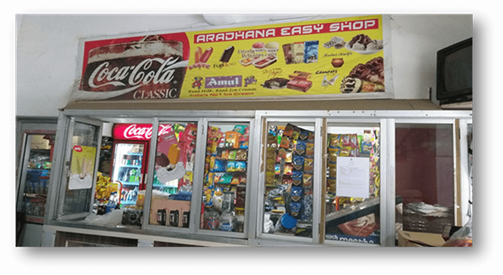 Shop inside the cinema which sells snacks and refreshments